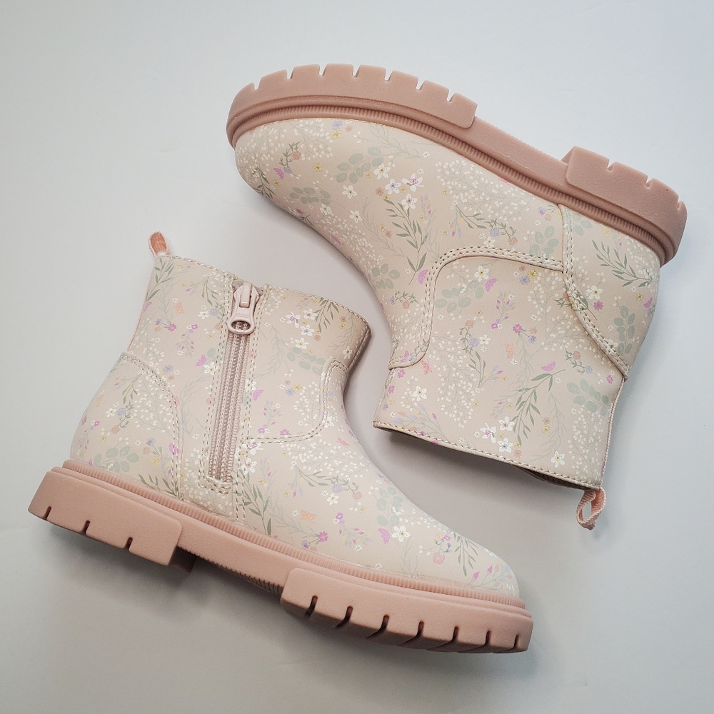 Cat & Jack Boots Blush Floral Toddler Girl 11